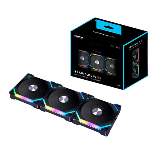 LIAN LI UNI FAN SL120 V2 Triple Pack ARGB Black LIAN LI UNI FAN SL120 V2 Triple Pack ARGB Black